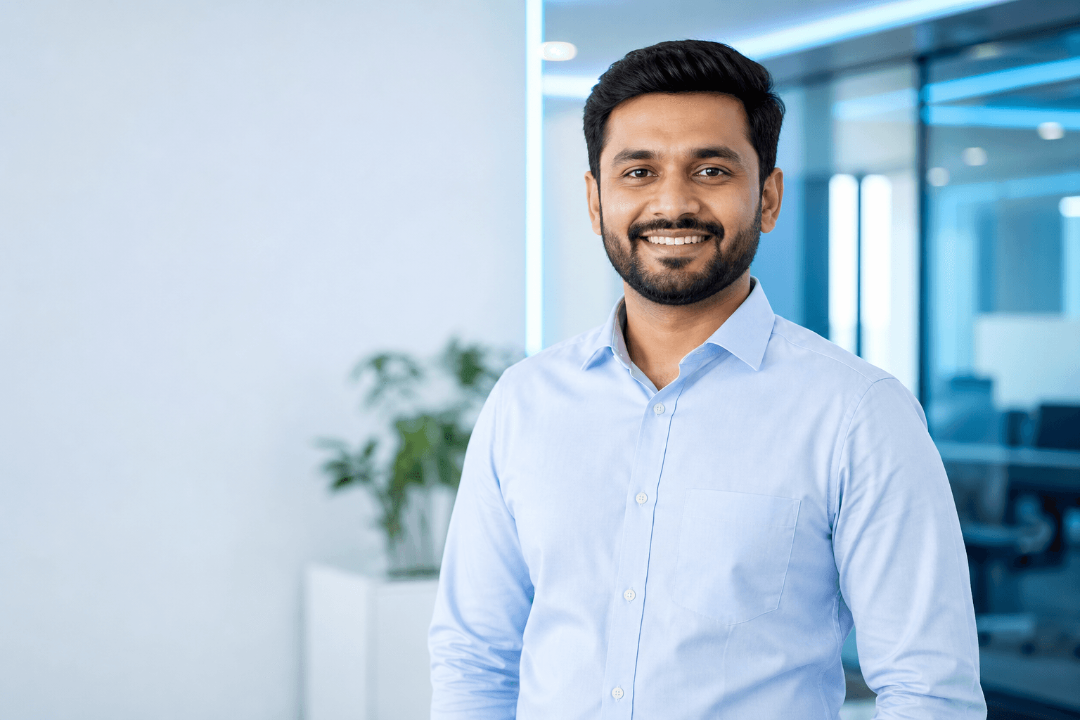 Confident Indian professional — AOTAX US tax filing