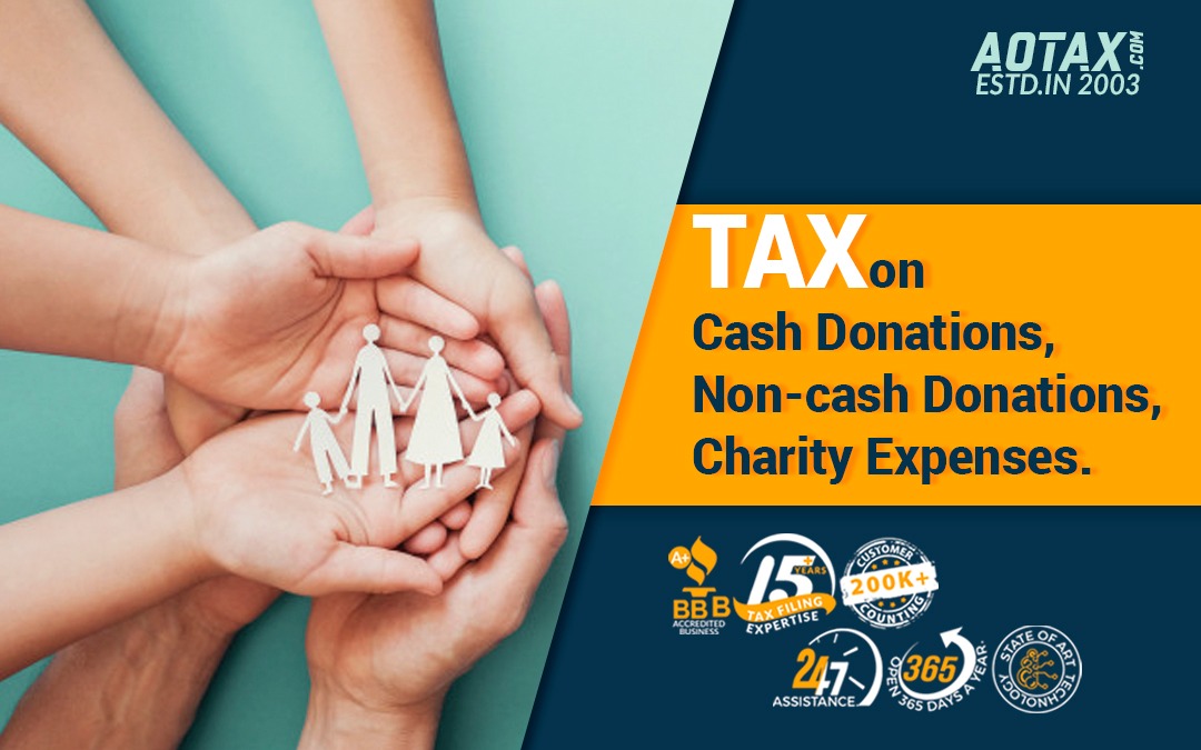 Tax on Cash Donations, Non-cash Donations, Charity Expenses