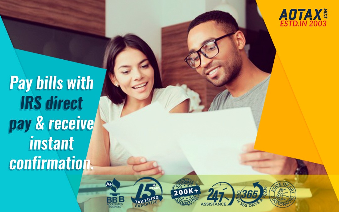 Pay bills with IRS direct pay and receive instant confirmation.