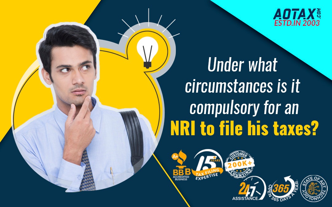 Under what circumstances is it compulsory for an NRI to file his taxes?