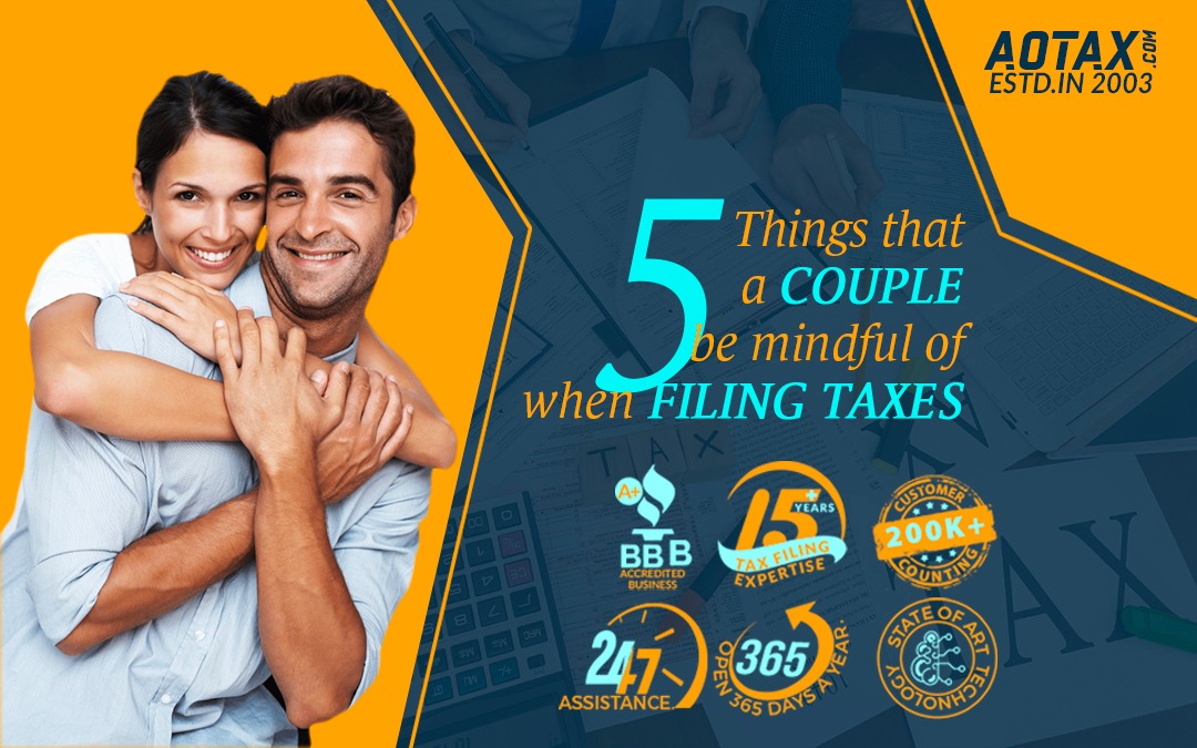 5 Things that a COUPLE be mindful of when FILING TAXES