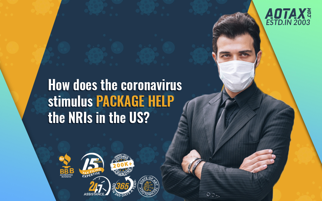 How does the coronavirus stimulus package help the NRIs in the US?