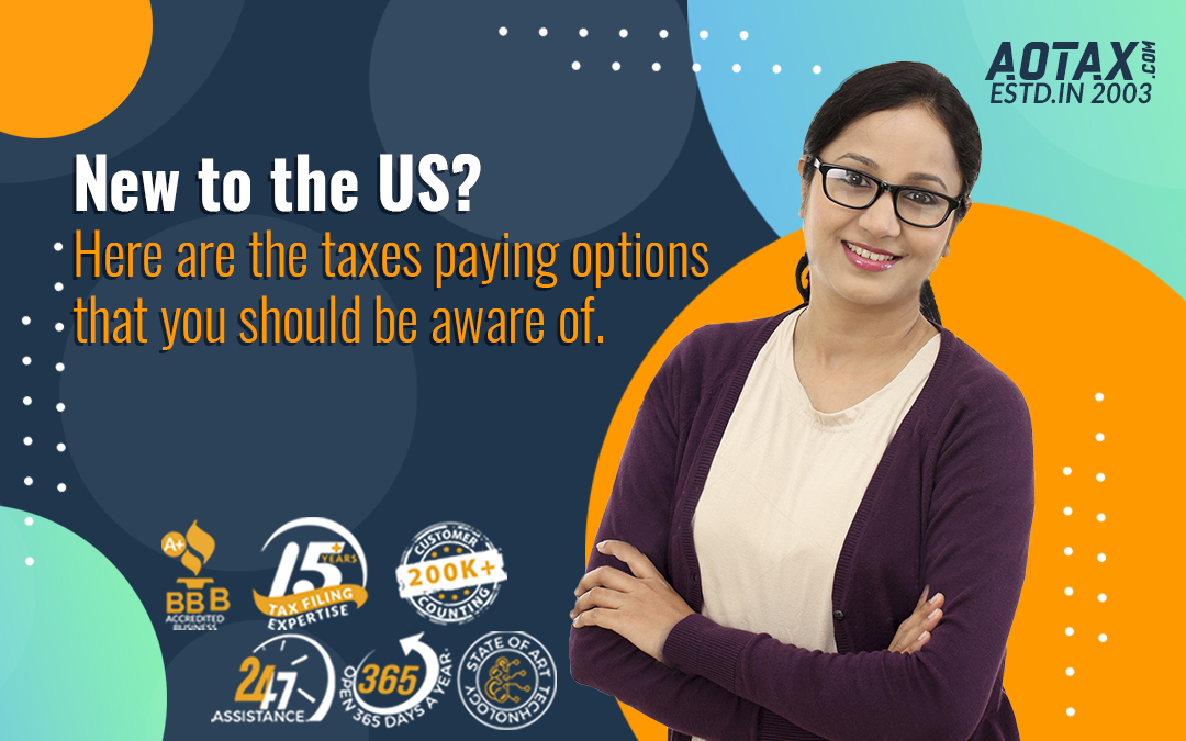 New to the US Here are the taxes paying options that you should be aware of.