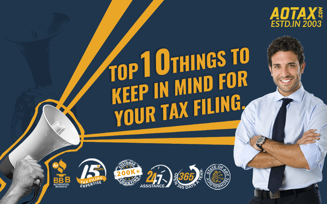 Top 10 things to keep in mind for your tax filing